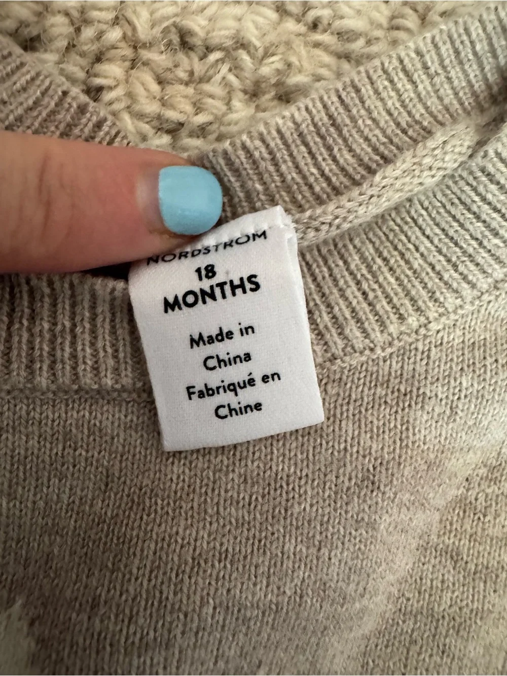 Nordstrom Beige Star Knit Sweater and Joggers Set